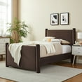 thumbnail image 1 of Modway Lit Plateforme Simple en Velours Performance Rael en Brun Chocolat, 1 of 9