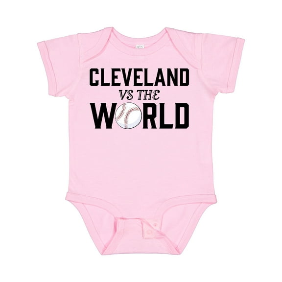 Inktastic Cleveland Vs. the World with Baseball Boys or Girls Baby Bodysuit