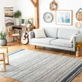 thumbnail image 2 of SAFAVIEH Striped Kilim Rada Striped Cotton Area Rug, Ivory/Navy, 8' x 10', 2 of 7