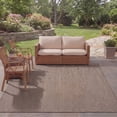thumbnail image 4 of SAFAVIEH Courtyard Blair Geometric Indoor/Outdoor Area Rug, 5'3" x 7'7", Light Brown/Light Grey, 4 of 14