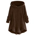 thumbnail image 2 of IMENGL Haut à Capuche Chaud en Peluche Automne Hiver, Marron 3TG, Taille M-5TG, 2 of 5