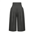 thumbnail image 3 of SDNall Womens Loose Wide Leg Pants High Waist Straight Pants Casual Pants, 3 of 9