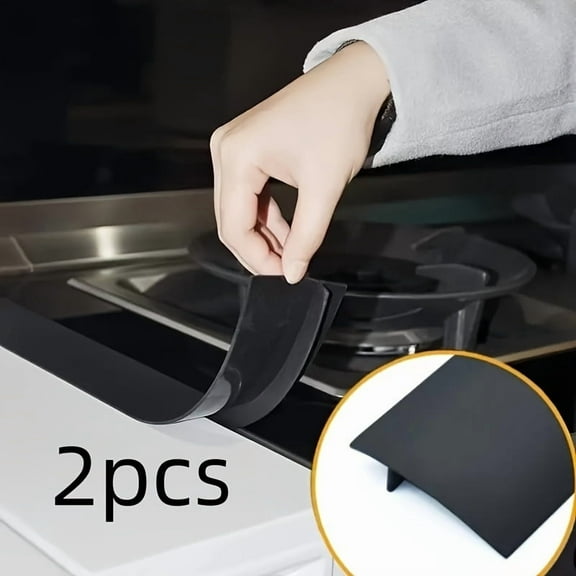 2-Pack Silicone Gap Covers – Heat-Resistant Strips for Stoves, Counters & Appliances, Universal Fit & Easy to Clean