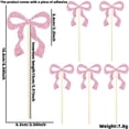 thumbnail image 2 of Bow Cupcake Toppers, Bowknot Cake Picks for Birthday and Wedding Decor, Satin Ribbon Dessert Garnishes for Cupcakes Cookies and Party Treats, 2 of 7