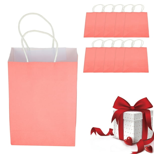 Light pink paper gift bags deals