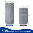 thumbnail image 4 of Goaxuzt Bath and Shower Mat Non Slip Extra Long Bath Mats for Tub with Suction Cups & Drain Holes Machine Washable, 39.4" x 15.8" Gray, 4 of 12