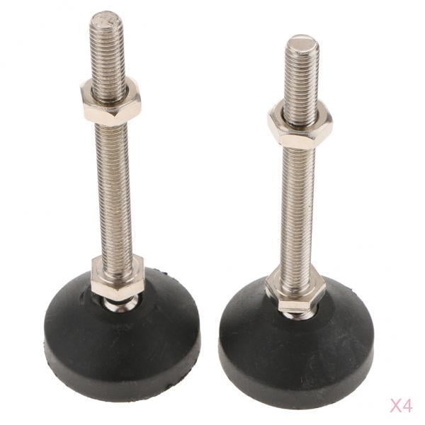 Pies de nivelación ajustables Paquete 8 Niveladores De Muebles de material acero Al Carbono Patas Niveladoras Ajustables Para , Silla, De Trabajo, licencia Base De Goma De 50 Mm, Fanmusic Pies de nivelación ajustables