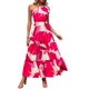 thumbnail image 1 of Vestido PRETTYGARDEN Maxi Floral Rojo y Blanco con Hombro Descubierto Talla L, 1 of 6