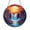 Acrylic 3.5 Inch, variant on Waterfall Sunset Stained Glass Clipart Round Digital Scene