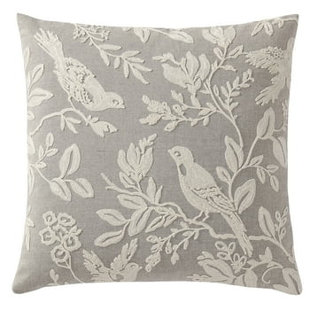 Mainstays, Chantilly Decorative Pillow, Square, 18" x 18", Grey, 1 Piece
