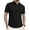 A-Black, variant on Collarless Shirts for Men Short Sleeve T Shirt with Button Mock Neck Pullover Tops Big and Tall Clothes 2XL