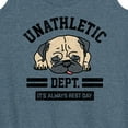 thumbnail image 3 of Instant Message - Unathletic Department Pug - Women's Racerback Tank Top, 3 of 6