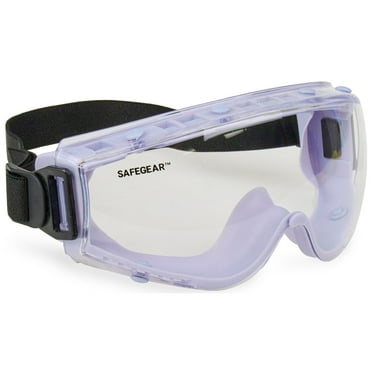 SAFEGEAR Adjustable Molded Safety Goggles - Anti-Fog & Anti-Scratch Safety Glasses for Men & Women, Clear Frame - ANSI Z87.1 Compliant, Lightweight - J. J. Keller