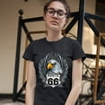 thumbnail image 3 of Tee Hunt Bald Eagle Route 66 Road Sign T-Shirt Live to Ride Born to Be Wild Women's T-Shirt Tee, 3 of 5