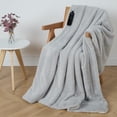thumbnail image 3 of GARVEE 50" x 60" Faux Fur Wearable Heated Poncho with Zipper, 10 Heat Settings, 3 of 7