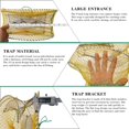 thumbnail image 5 of Drasry Large Crab Traps Three Entrances 2Pcs Portable Collapsible Fishing Bait Trap Cage Cast Net 17.7"x7.9", 5 of 6