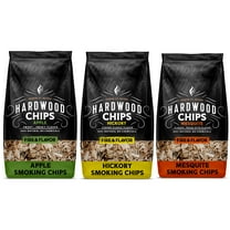 3 Chip Bundle Hickory, Mesquite And Apple Smoking Wood Chips for Grilling & BBQ