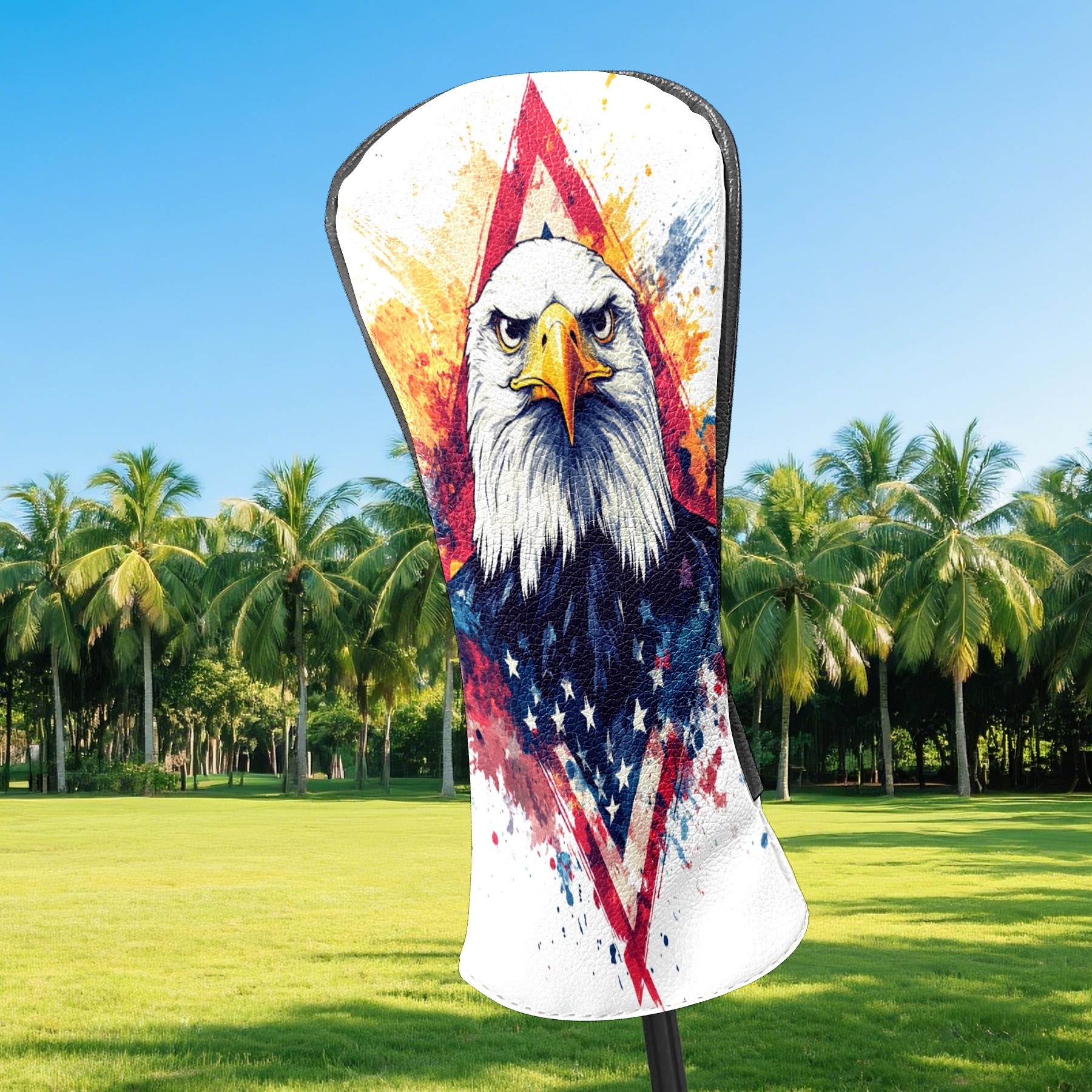 Golf Club Covers PU Leather Waterproof Head Covers for Fairway Woods Hybrids