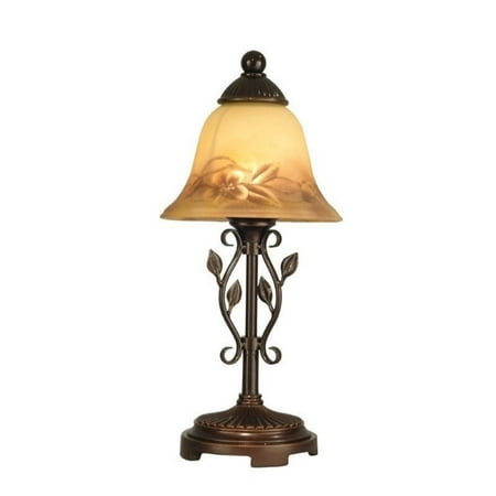 3 Hand Painted Porcelain Lamps - Dale Tiffany Leaf Vine Hand Painted Mini Lamp