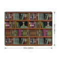 Area Rugs For Living Room Decor, bookshelves vintage print Anti Slip