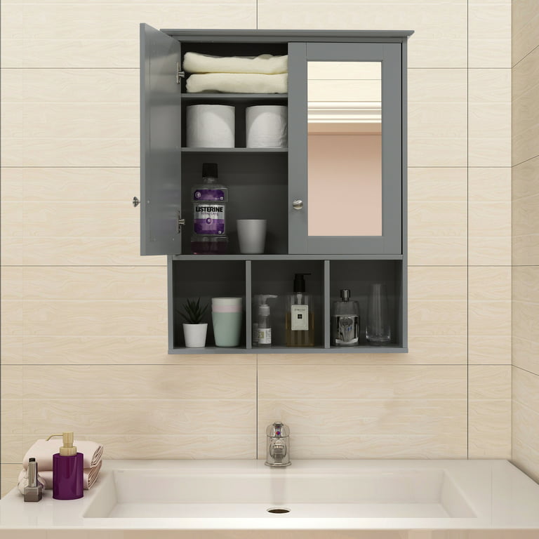 VEIKOUS Oversized Bathroom Medicine Cabinet Wall Mounted Storage