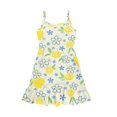 thumbnail image 7 of Uourmeti Dachshund Donuts Print Girls Cute Dress Causal Spring Summer Sundress Girls Cute A Line Midi Swing Dresses for Kids Causal Clothes, 7 of 7