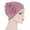 Purple, variant on Prolriy Turbans for Women Casual Hat Solid Color Applique Fashion Bandana Hat Pullover Hat Cap Hats for Women Beige