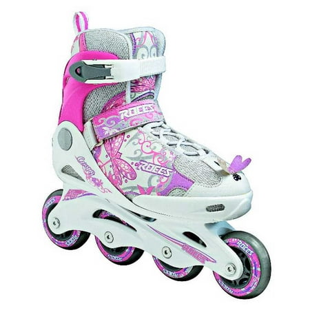 Roces Kid's Girls Compy Fitness Inline Skates Blades White/Pink 400809