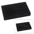 thumbnail image 4 of kurtrusly Stackable Jewelry Tray Multipurpose Portable Velvet for Rings Earring Bangle Flannel Black 227x146x31mm 1Set, 4 of 6