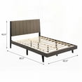 thumbnail image 4 of Weathered Grey and Brown Upholstered Queen Bed for a Charming Bedroom, 4 of 5