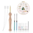 thumbnail image 1 of 12Pcs Punch Needle Kit, Needles Punch Adjustable Punch Needle Tool Wooden Handle Embroidery Tool Punch Needle Set, 1 of 5