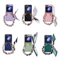 thumbnail image 2 of Luxury Leather Wrist Strap Case For Samsung Galaxy Z Flip 6,iPhone 13 Pro, 2 of 3