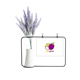 thumbnail image 1 of Berenjena de huevo Tarjeta de jarrón de lavanda artificial, 1 of 3