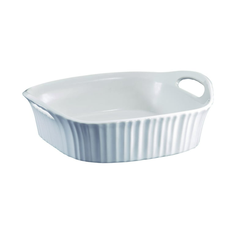 French White 2 Qt. 8 in. x 8 in. Square Stoneware Baker French White 2 Qt. 8 in. x 8 in. Square Stoneware Baker