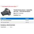 thumbnail image 2 of Throttle Position Sensor - Compatible with 1987 - 1990 Chevy Blazer 1988 1989, 2 of 2