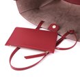 thumbnail image 3 of Bolso de mano elegante para mujer, bolso de viaje de gran capacidad con juego de monedero (rojo grande), 3 of 9