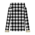 thumbnail image 6 of Diufon Fleece Jackets for Women Oversized Plaid Long Sleeve Hooded Jacket Fall Winter Casual Warm Outwear, 6 of 8