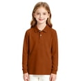 thumbnail image 6 of Girls' Ruffle Collar Polo Shirt with Long Sleeves, 6 of 8
