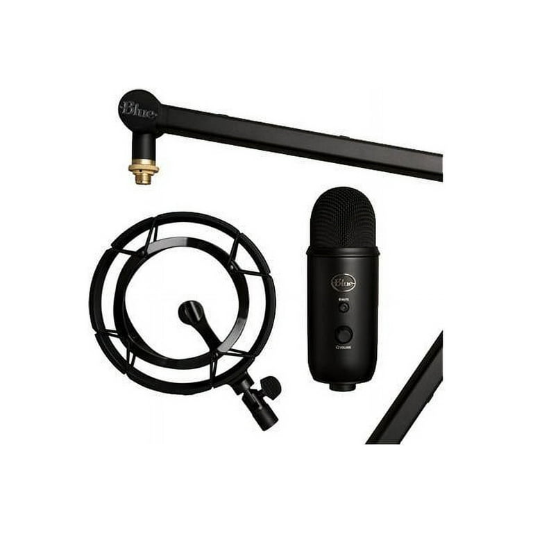  Blue Microphones Compass Premium Tube-Style Microphone  Broadcast Boom Arm with Internal Springs, Black & Blue Yeti USB Microphone  for PC, Podcast, Gaming, Streaming, Studio, Computer Mic - Blackout :  Sports 