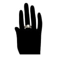 thumbnail image 3 of Fino Anillo Compromiso Oro 14k Lam Zirconias Corte Diamante dorado 8, 3 of 5