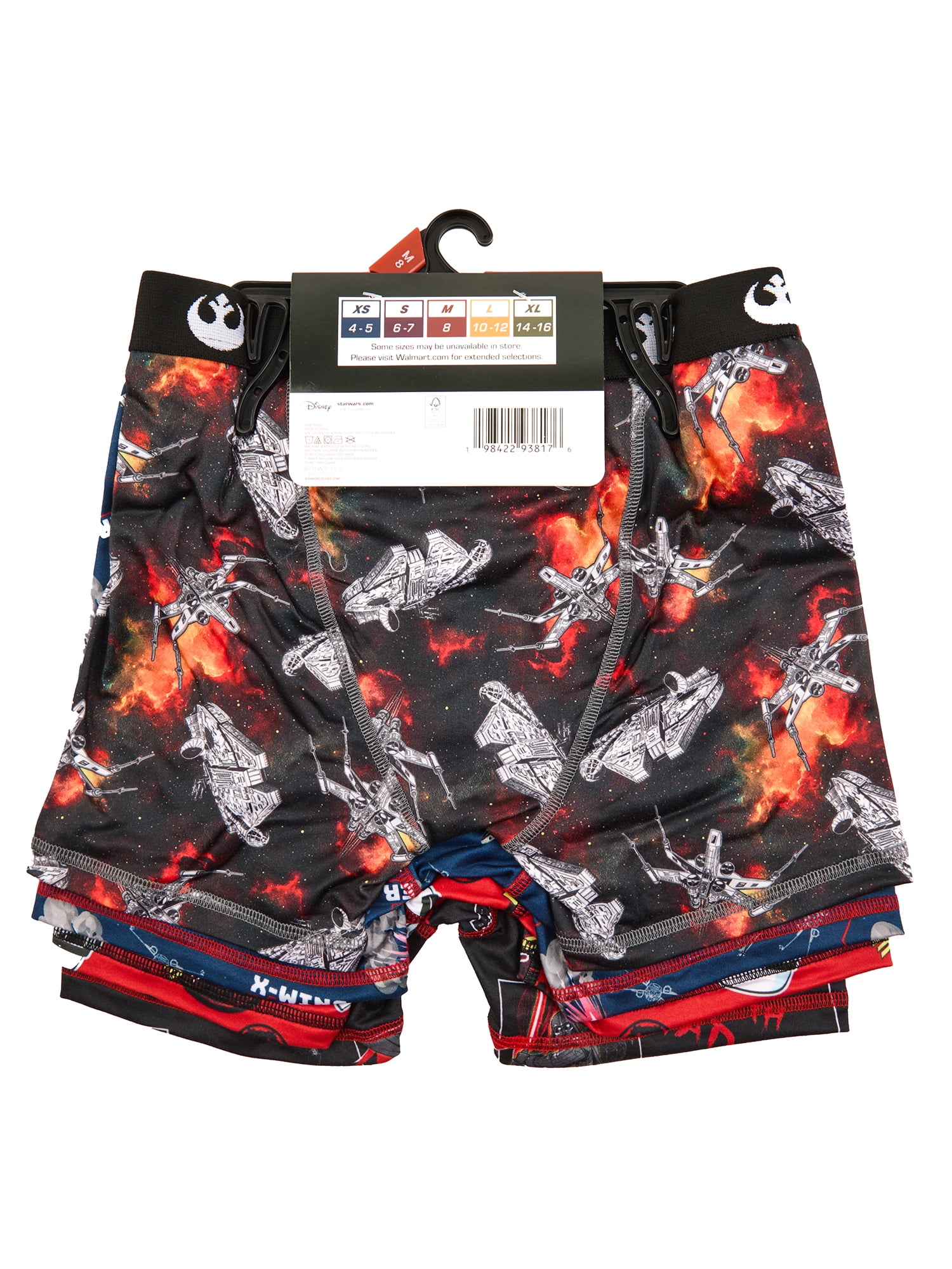 Star Wars Boys Boxer Brief Underwear, 4-Pack, Sizes XS-XL