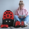 thumbnail image 2 of HUISEFOR Cute Ladybug School Backpack Set 17 Inch Lightweight School Bag with Lunch Bag, Pencil Case and Water Bottle Holder Multi-Pocket for Elementary School 2nd-3rd Grade, 2 of 7