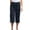Dark Blue, variant on biudgviw Capri Pants for Women Elastic High Waisted Tie Front Plus Size Cropped Casual Pants Summer Loose Trousers