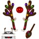 thumbnail image 1 of Kit de astas de reno para coche con luz LED, adornos navideños para automóviles, astas, cola y nariz iluminadas con cascabeles, kit de personajes, accesorios para coche, 1 of 6