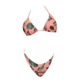 thumbnail image 1 of WTXUE Ensemble de Maillot de Bain Bikini Taille Haute Maillot de Bain Deux Pièces Imprimé Triangle Col Bikini Maillot de Bain Ajusté Ensembles (Femmes) Taille P, 1 of 4