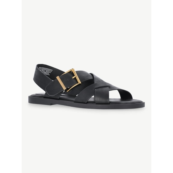 Time and Tru Women's X-Band Buckle Sandals