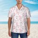 thumbnail image 2 of Balery Cute Piggy Ballerina Camisas hawaianas de manga corta para hombre, camisas playeras de corte holgado, camisas de vacaciones con botones,X-Large, 2 of 7