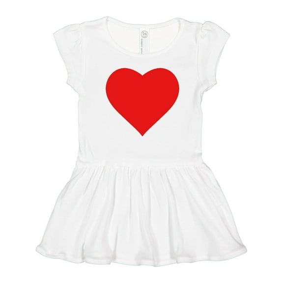 Inktastic Red Heart Girls Toddler Dress