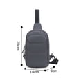 thumbnail image 3 of Bolsa De Pecho Bolsa de pecho para hombre, bolsa de mensajero Oxford segura para senderismo, montañismo (gris oscuro) Likrtyny Para Estrenar, 3 of 7