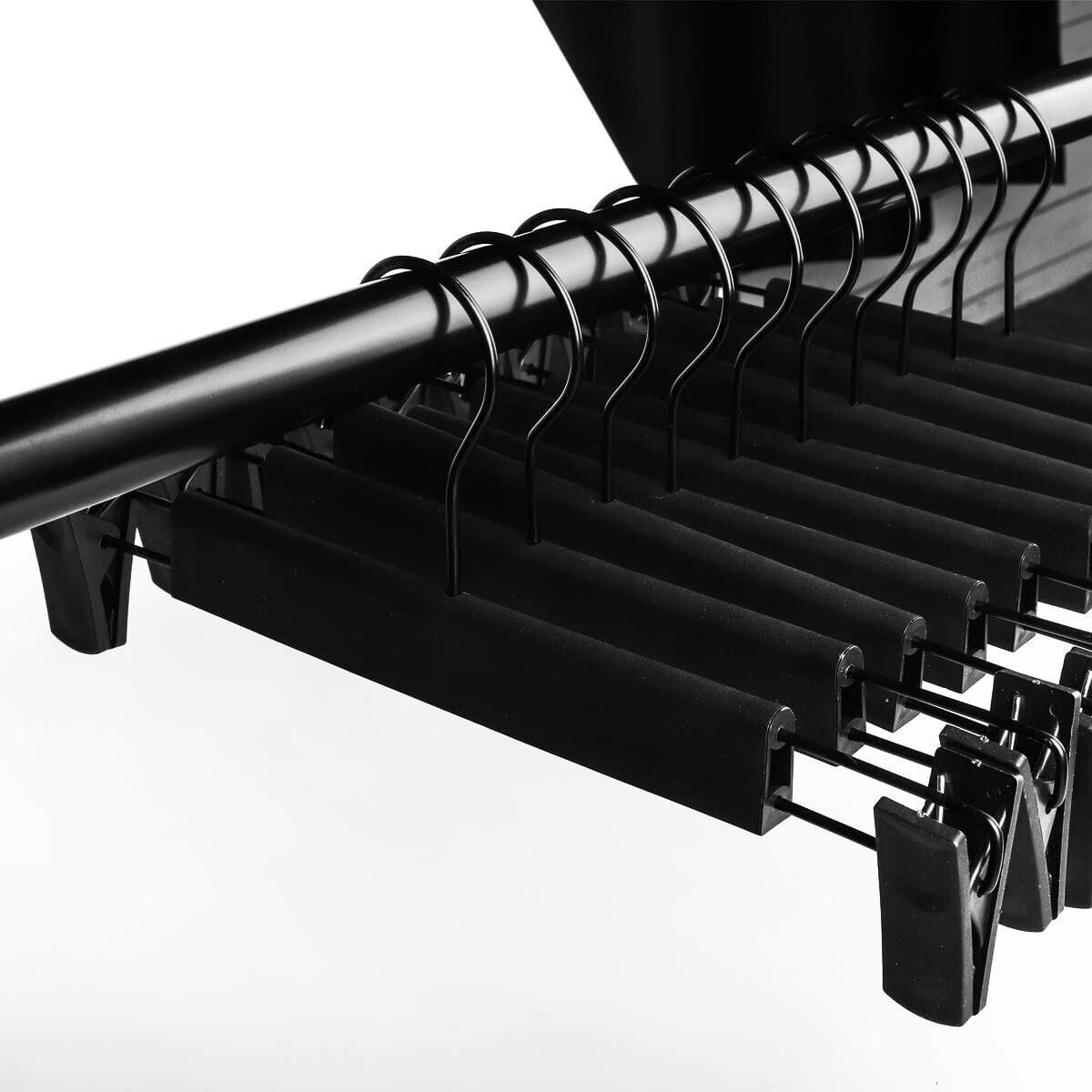10 Strong Pants Hangers Adjustable Clip Nonslip For Trousers Skirt Dress Slacks